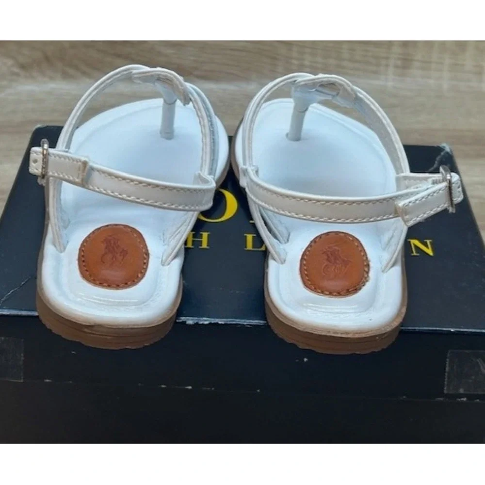 Polo Ralph Lauren‎ Baby Girls Tierney White Tierney Sandals NIB - Size 10